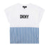 DKNY White Striped Tee-Shirt